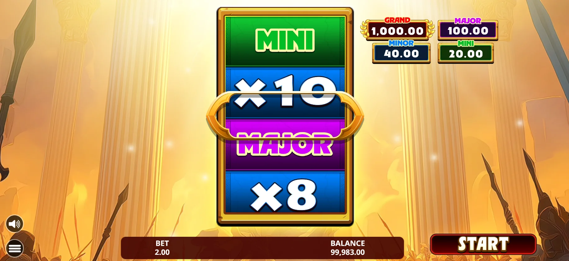 Law of Athena - Nisja e Treasure Bonus me rrotën e çmimeve